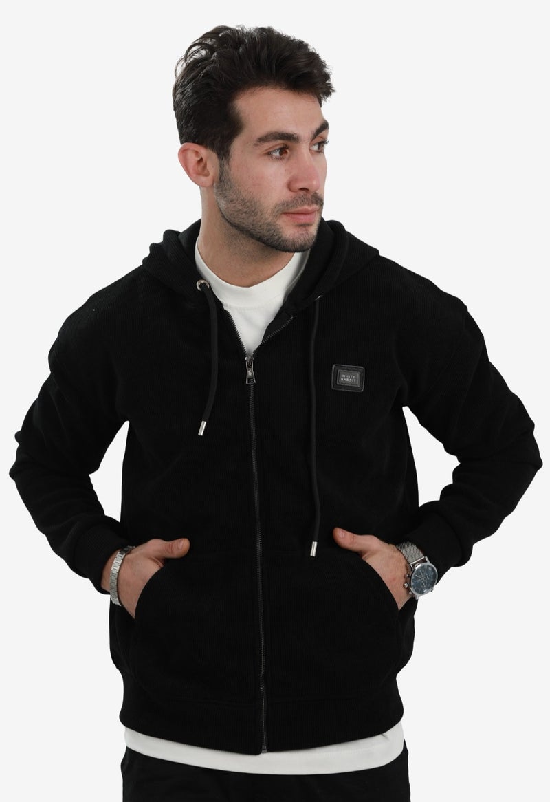 وايت رابيت هودي رجالي أساسي من وايت رابيت مبطن بفرو داخلي بسحاب كامل - Image 2